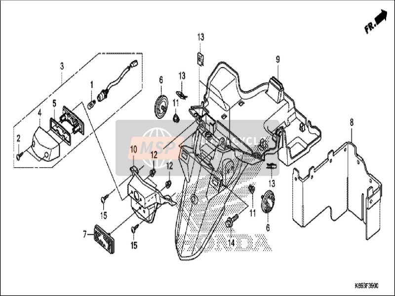 33741GFM901, Reflector, Rr. Side Refle, Honda, 0